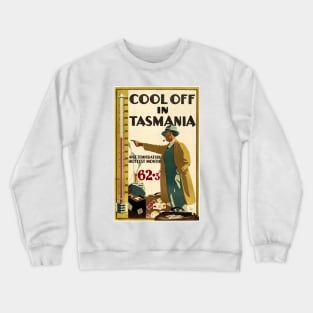 Vintage Travel Poster Cool Off in Tasmania Crewneck Sweatshirt